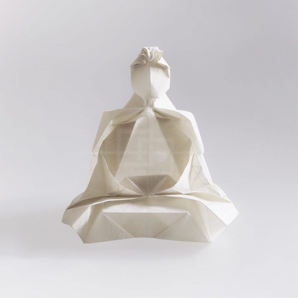 Origami Yogi Buddha by Himanshu Agrawal Mumbai India orukami